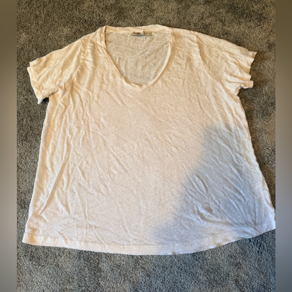 Vineyard Vines Women’s Linen White T-Shirt